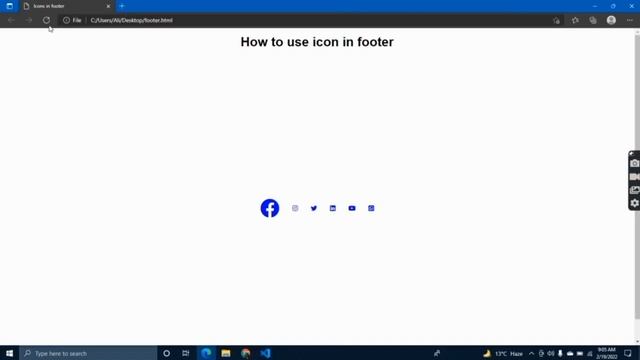 How to make footer with icons with smooth animation by html and css | footer icon by fontawesome смотреть онлайн