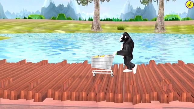 Woolly Mammoth Monkey Lion Shopping Cart Race Game Challenge - Wild Animals Racing Videos смотреть онлайн
