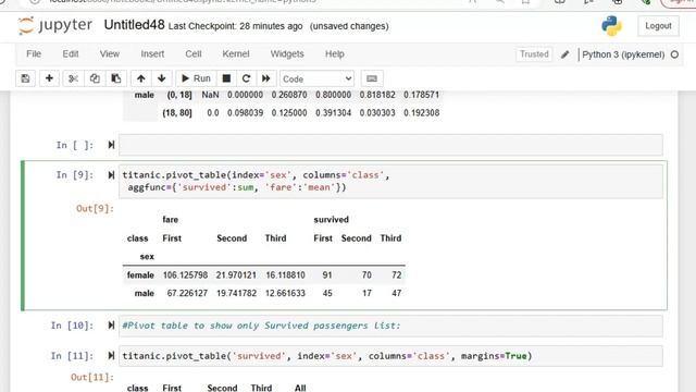 usage of pivot table in python смотреть онлайн