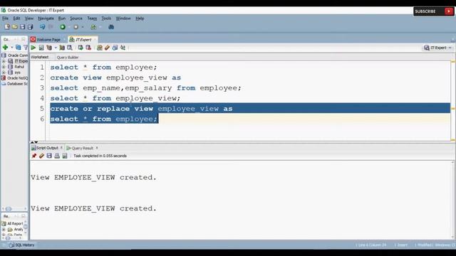 51. View in Oracle PL/SQL смотреть онлайн