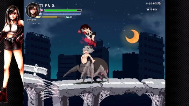 Echidna Wars Dx Tifa LockHart Stage 1 Gameplay
