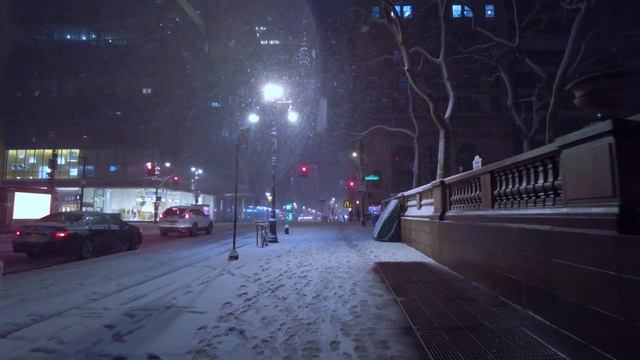 [4K] New York City ? Winter Walk - Times Square Snowstorm [Jan. 2022] смотреть онлайн