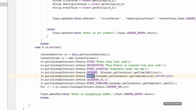 Android App Development Tutorial Series - 22 - Content Providers - Adding Events in Calendar смотреть онлайн