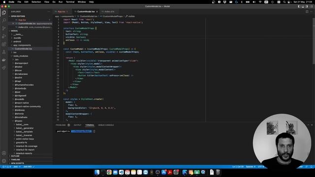 React Native (Typescript) animated modal component смотреть онлайн