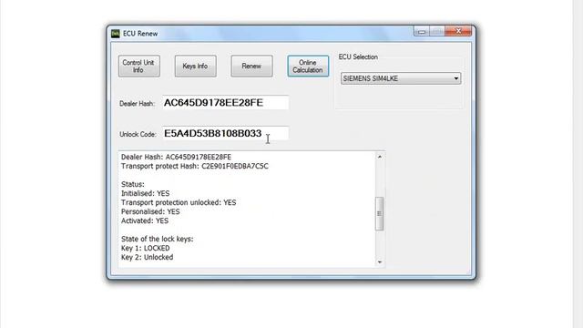 ECU Renew SIM4LKE E Class смотреть онлайн