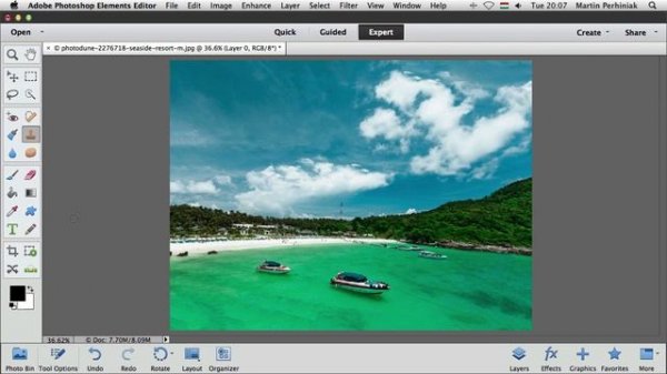 Expert Edit Mode in Photoshop Elements 12