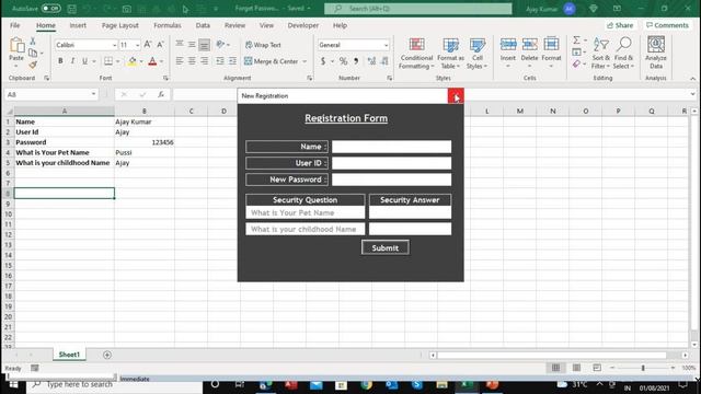 Login page with reset password in excel | Reset Password Excel Userform login page kaise Banaye смотреть онлайн