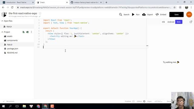 Install Node Packages For Online IDE React Native - Expo Snack смотреть онлайн