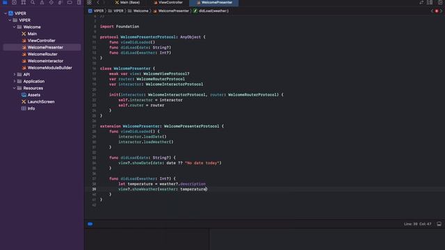 Проект на VIPER в Swift смотреть онлайн