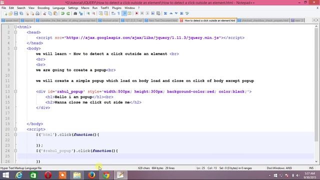 How to detect a click outside an element смотреть онлайн