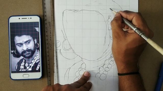 Drawing Bahubali ( PRABHAS ) realistic sketch || Pencil Drawing ( Outline ) смотреть онлайн