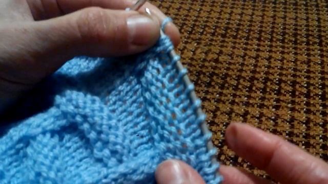 Узор спицами Кирпичики. Knitting Pattern.