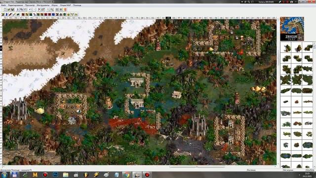 Герои 3 Дни Безмолвия | Single Map: Dragon Fire 175x251, Heroes 3, работа в редакторе, timelapse vi смотреть онлайн