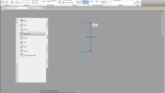 Dynamic Block - 2 Stretch Actions 1 Distance Parameter смотреть онлайн