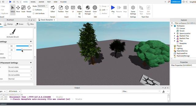 How to use Brushtool Roblox Studio смотреть онлайн