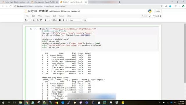 Dataframe - Pandas Rename Column смотреть онлайн