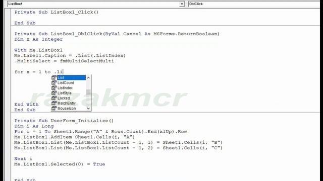 Lisbox Listindex Selection By group Excel VBA смотреть онлайн