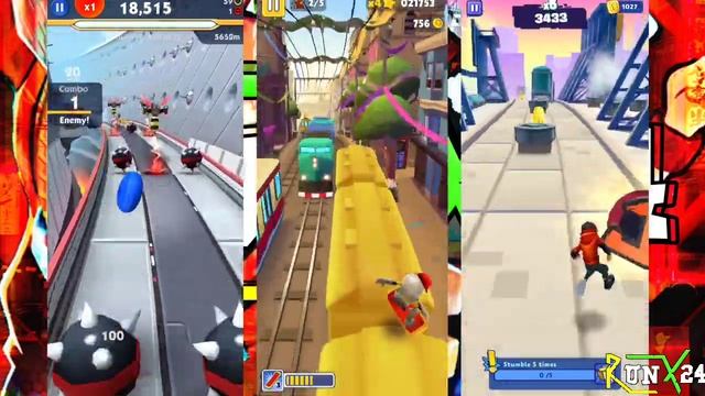 Subway Surfers VS Sonic Dash 2 : Sonic Boom VS MetroLand - Endless Arcade Run Gameplay смотреть онлайн
