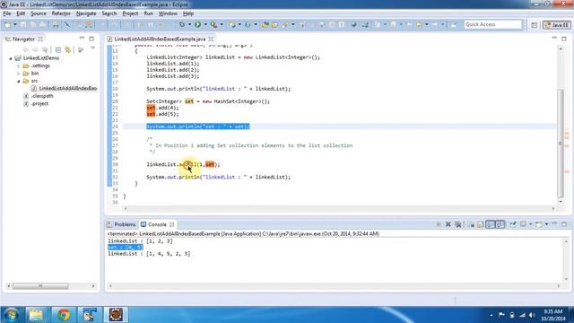 How to add a group of objects in the LinkedList based on Index position? смотреть онлайн
