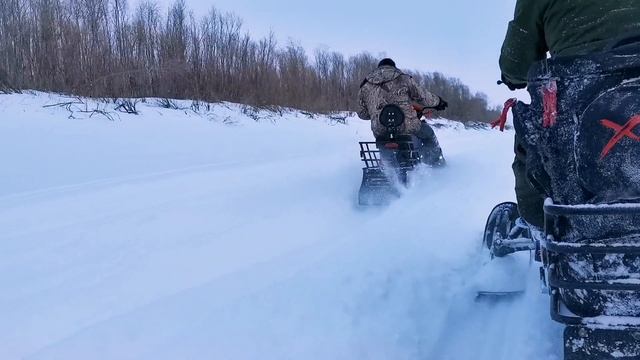 ТЕСТ снегохода PROMAX 210 SNOWPRO по пухляку смотреть онлайн