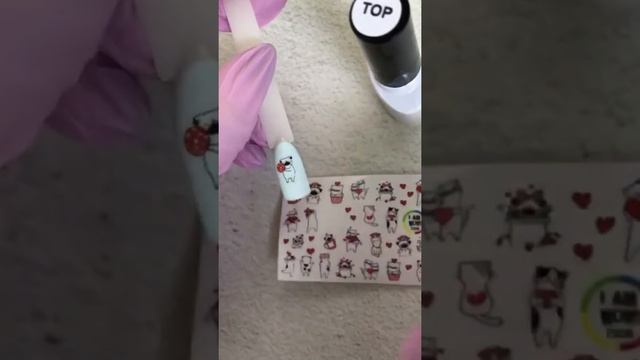 Стикеры для ногтей, на любой фон вырезанные Сердечки , Кошки , Собачки , Любовь 7008 смотреть онлайн