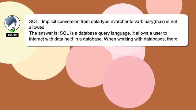 SQL : Implicit conversion from data type nvarchar to varbinary(max) is not allowed смотреть онлайн