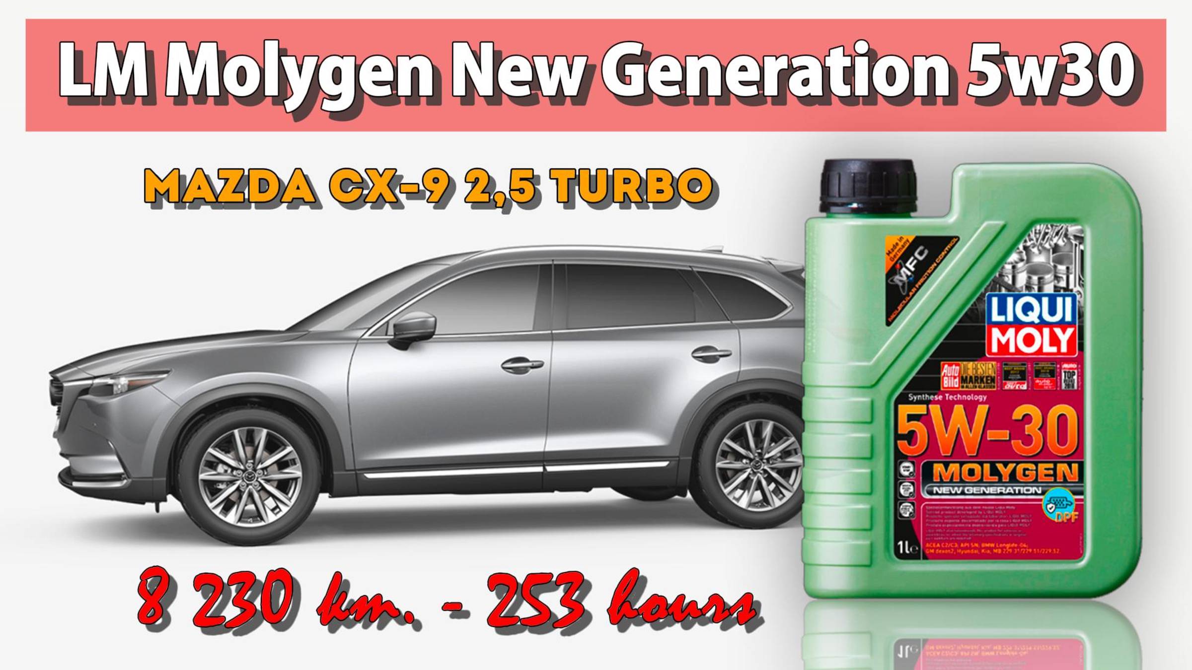 Liqui Moly Molygen NG 5w30 (отработка из Mazda CX-9, 8 230 км., 253 моточасов). смотреть онлайн