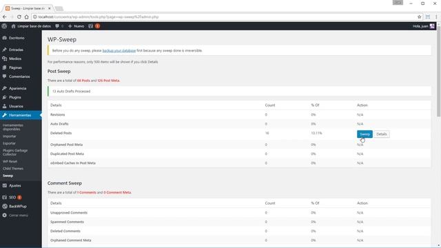Limpiar la base de datos de WordPress y eliminar tablas residuales смотреть онлайн