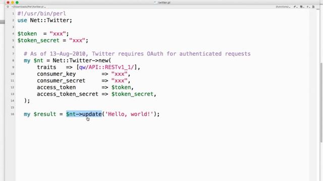 OAuth on Twitter with Perl - Part 2 смотреть онлайн