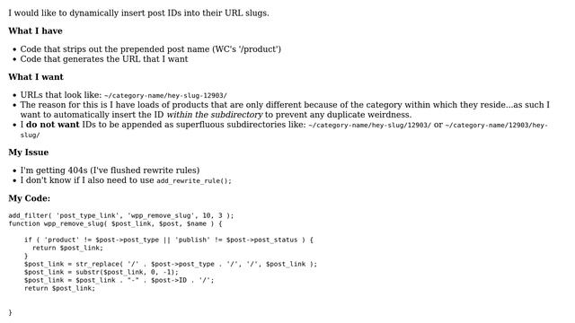 Wordpress: Insert post ID into the end of a slug preceeded by a dash смотреть онлайн