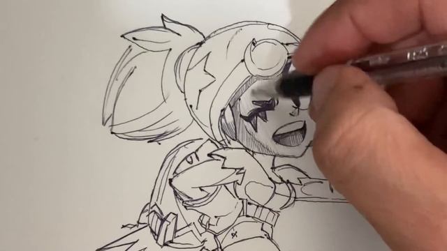 How to draw Janet from Brawl stars | Brawl Stars Janet drawing смотреть онлайн