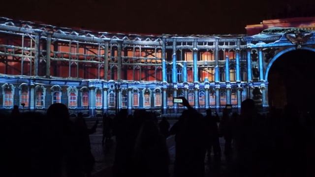 Фестиваль света на стенах главного штаба СПБ 2017 смотреть онлайн