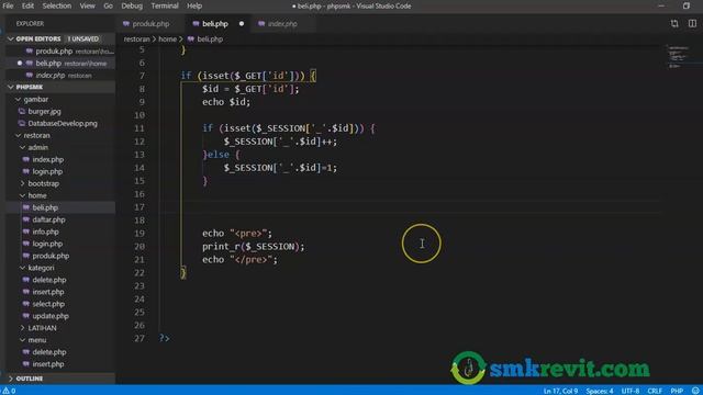 PHP UNTUK SISWA SMK #43 FRONT END - Shopping Cart Aplikasi Restoran Berbasis Web смотреть онлайн