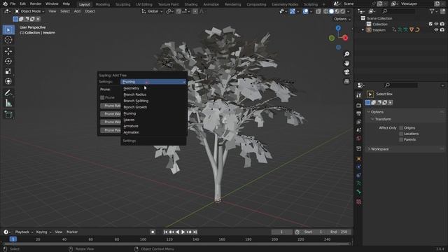 How to easily generate and animate a tree in Blender смотреть онлайн