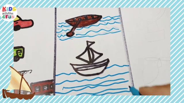 Transport Drawing for kids/Means of transport/Air transport/Land transport/water transport#drawing смотреть онлайн