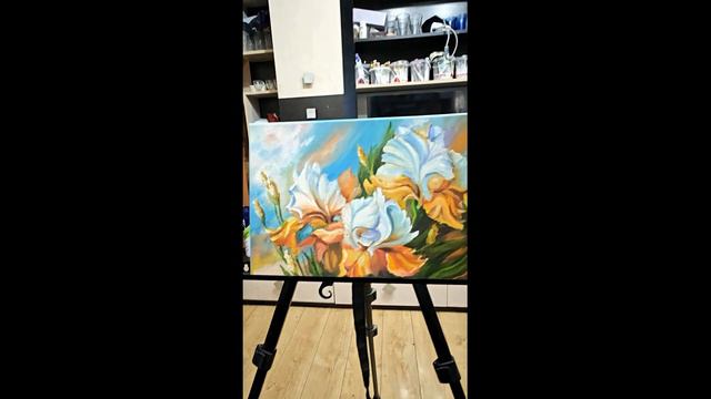 Картина цветы ирисы "Свежесть лета" смотреть онлайн