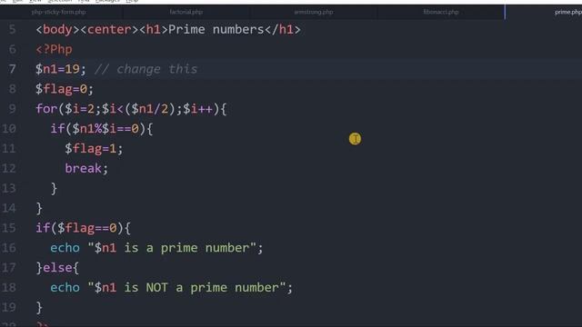 Checking and listing all prime numbers in PHP by using loop and form to take user inputs смотреть онлайн