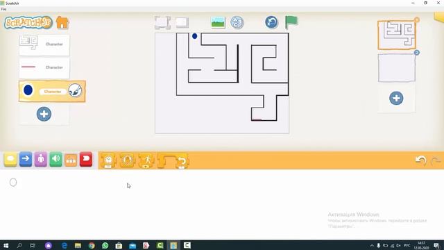 Как создать игру лабиринт в скретче Jr. смотреть онлайн
