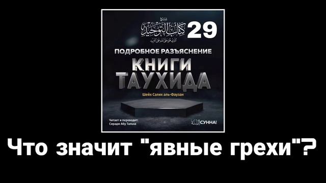 29. Что значит "явные грехи"? Сирадж абу Тальха. смотреть онлайн