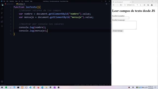 leer campo de texto desde JavaScript смотреть онлайн