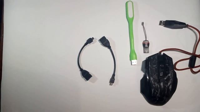 Переходник OTG кабель USB - microUSB, тест и подключение мышки, картридера, лампы смотреть онлайн