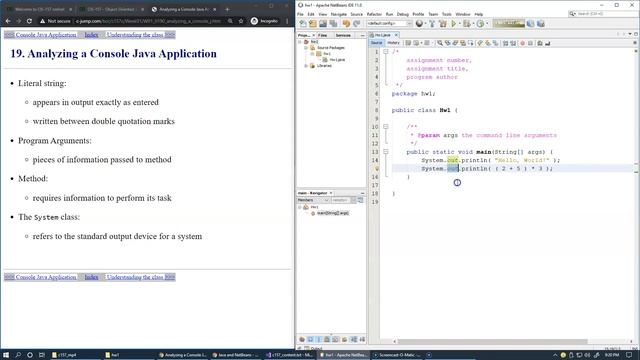 1.6 Examples of Java statements, comments, and command line window смотреть онлайн