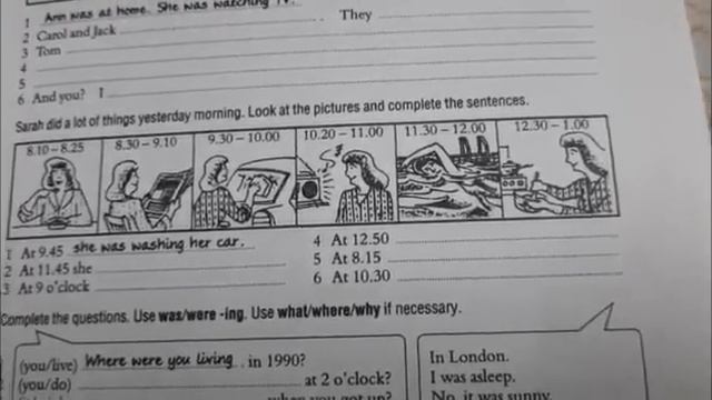 Past continuous tense - Exercises смотреть онлайн