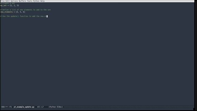 [Python] Sets - update() method смотреть онлайн