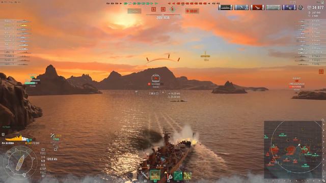 Iowa T9 US BB | 7 Kill Comeback | World of Warships смотреть онлайн