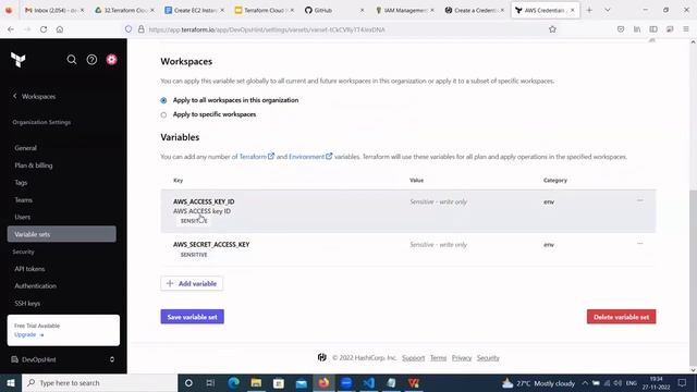 Terraform Cloud Tutorial|Create Variables Set |VCS-Driven Workflow |Create EC2 using Terraform Clou смотреть онлайн