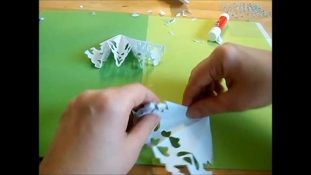 Как сделать из бумаги объемную 3Д открытку своими руками с елочкой на Новый год или Рождество смотреть онлайн
