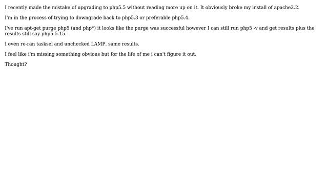 DevOps & SysAdmins: Ubuntu 12.04 apt-get purge php5 doesn't seem to remove php5 смотреть онлайн