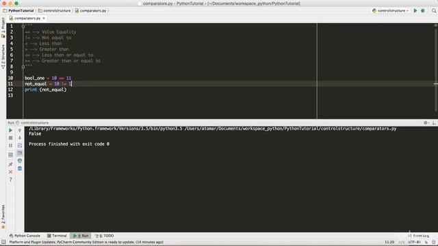 Learn Python 3 From Scratch - Working With Comparators смотреть онлайн
