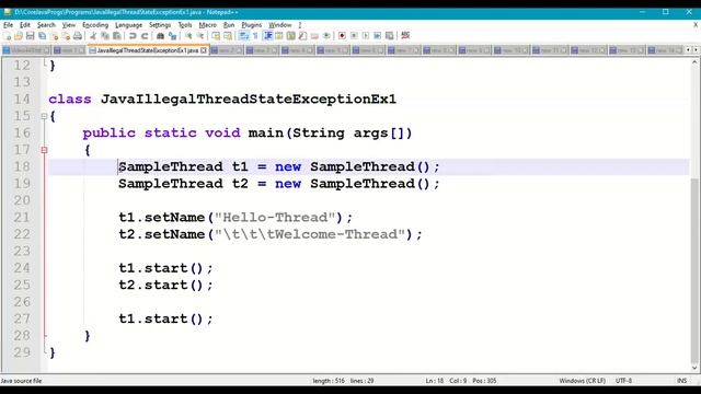 Java IllegalThreadStateException in Multi Threading || Java Exceptions | Java Multi Threading | #44 смотреть онлайн